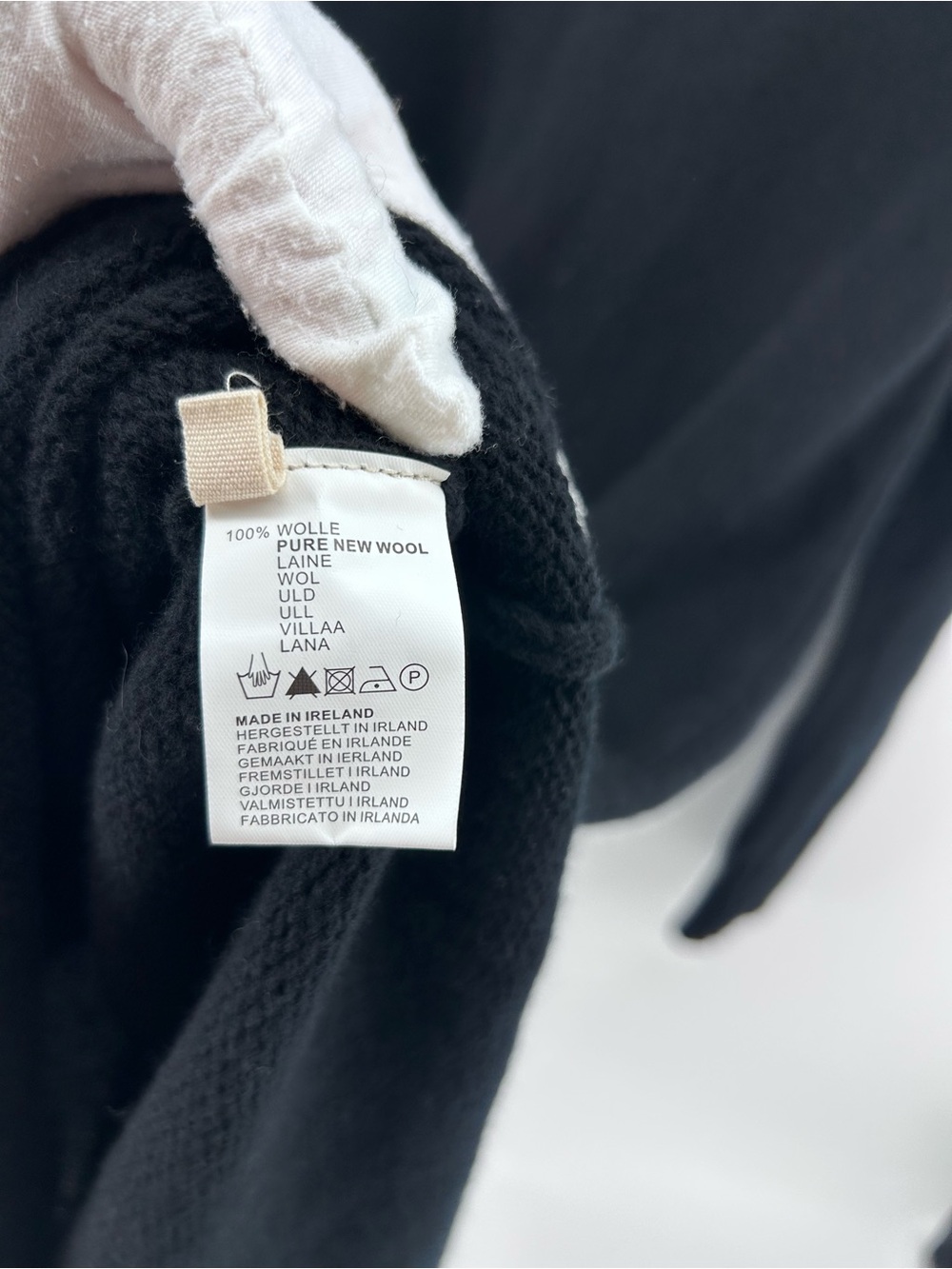&Daughter Black 100% Wool Turtleneck Sweater Dress Made In Ireland Nwt Side Slit — image 4 of 8
